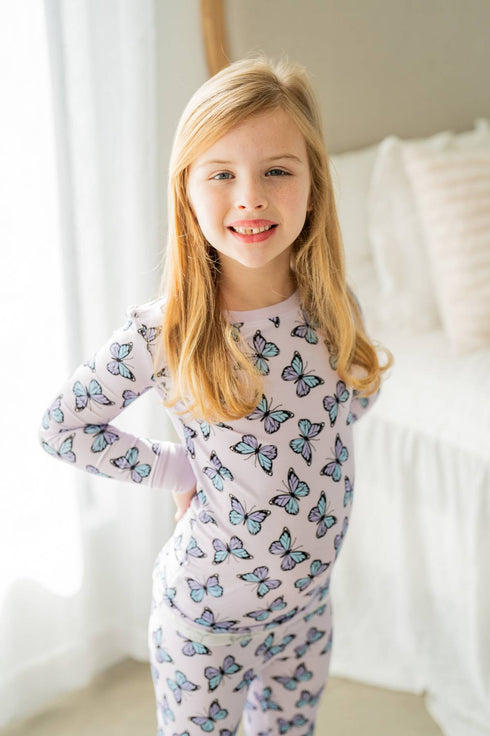 purple-butterflies-💜-two-piece-bamboo-pajama-set Boosh Baby - Sophia's Style-1
